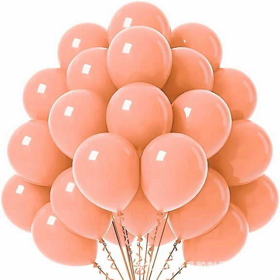 Firefly Hope 60 Pcs 10 Inch Macaron Color Latex Balloons, Quality Party Decor for Birthday & WeddingLight Orange