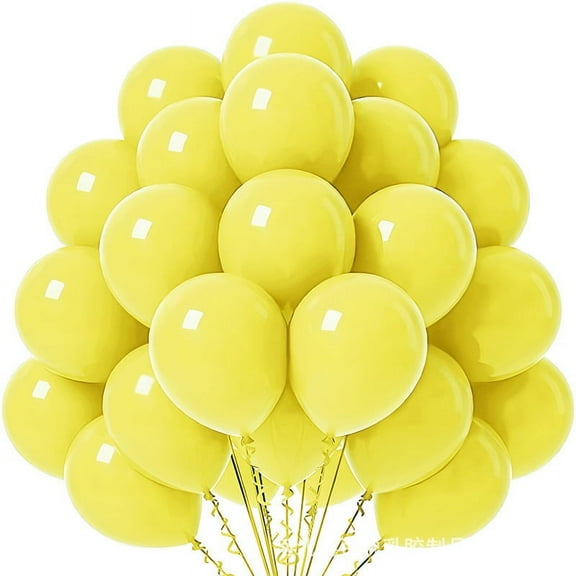Firefly Hope 60 Pcs 10 Inch Macaron Color Latex Balloons, Quality Party Decor for Birthday & WeddingYellow