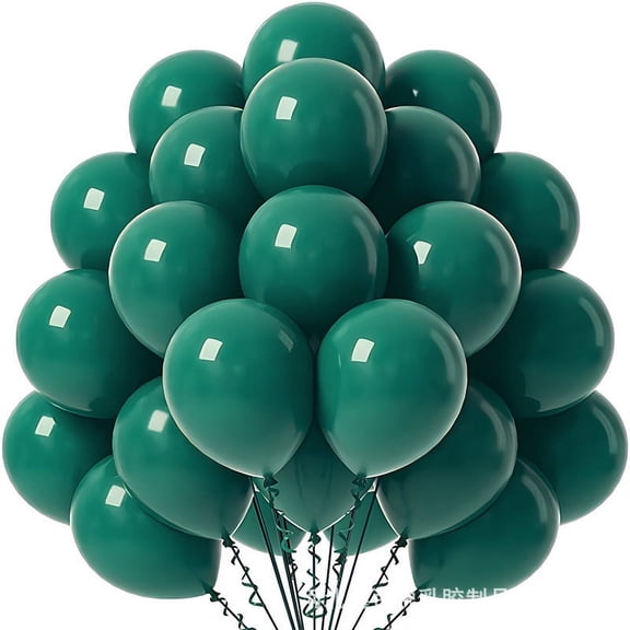 Firefly Hope 60 Pcs 10 Inch Matte Latex Balloons, Quality Party Decor for Birthday & Wedding，DarkGreen