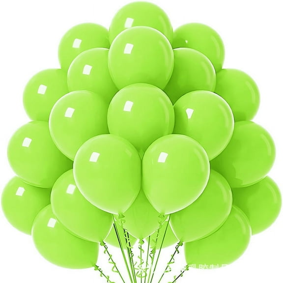 Firefly Hope 60 Pcs 10 Inch Matte Latex Balloons, Quality Party Decor for Birthday & Wedding，Fruit green