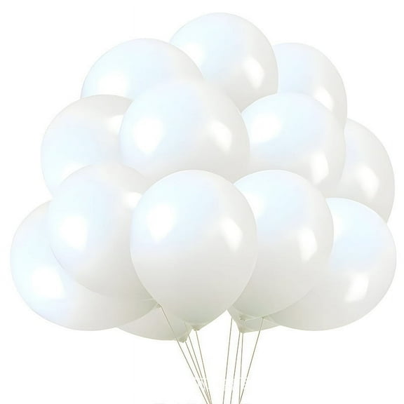 Firefly Hope 60 Pcs 10 Inch Matte Latex Balloons, Quality Party Decor for Birthday & Wedding,White