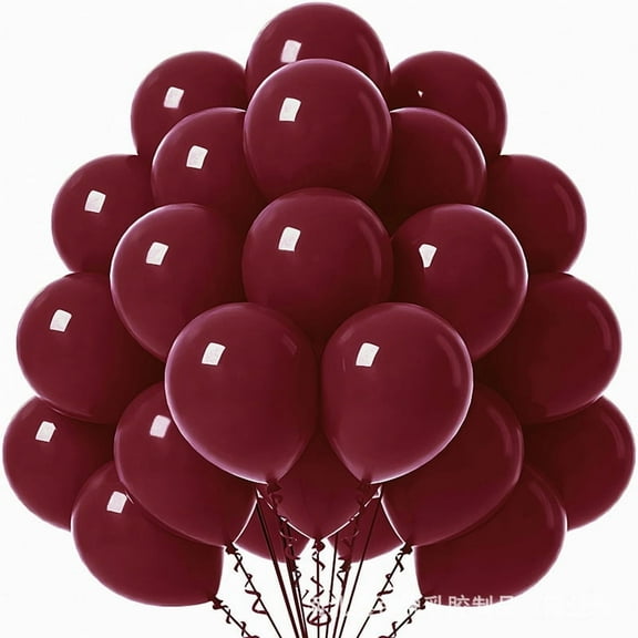 Firefly Hope 60 Pcs 10 Inch Matte Latex Balloons, Quality Party Decor for Birthday & WeddingWine Red
