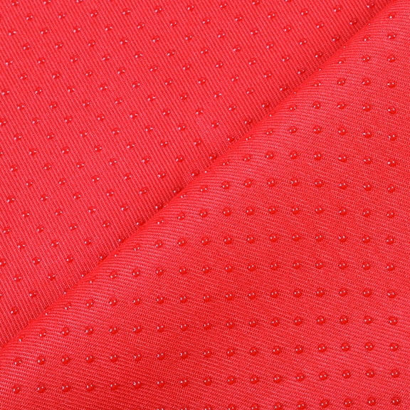 Firefly Hope 60x40 Inch Antislip Rubber Dotted Fabric, Washable Reusable Non-Slip Backing Cloth for Tufting Carpets & Punch Needle Crafts, Red