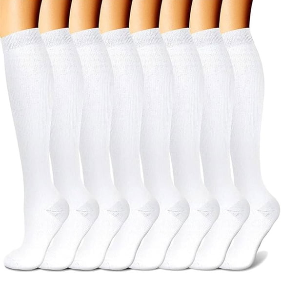 Firefly Hope 8-Pair Compression Socks for Women & Men, Breathable Circulation Support Socks, Ideal for Athletic Running, Cycling & Daily Sports Activities, L/XL, Style 41