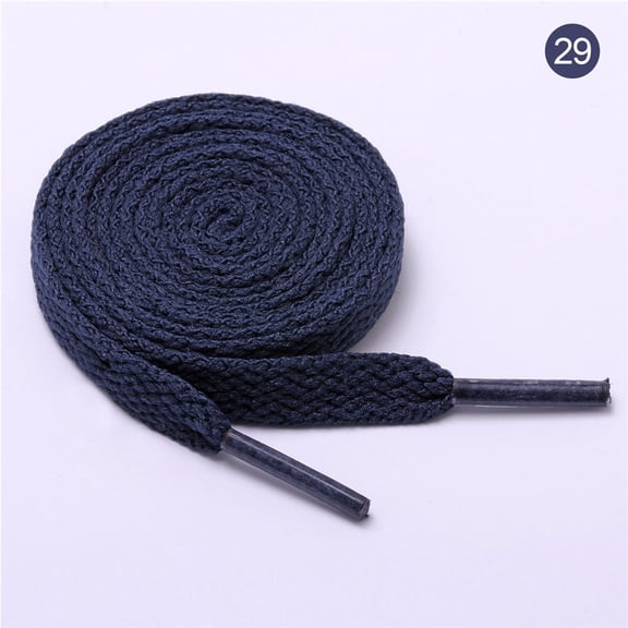Firefly Hope 8mm Flat Replacement Shoelaces 2 Pairs, Classic Shoe Strings for Sneakers, Running Shoes, Casual Footwear & Boots, Navy