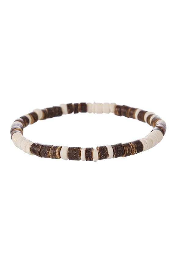 Boho Style Wooden Beaded Stretch Bracelet, Vintage Handmade Wrap Bracelet Fashion Jewelry for Women & Men Daily Wear, A