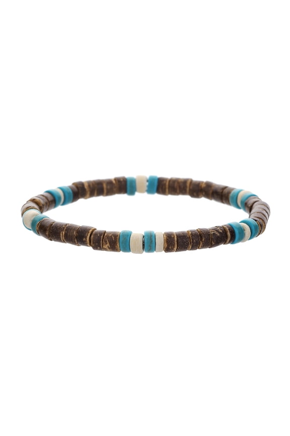 Boho Style Wooden Beaded Stretch Bracelet, Vintage Handmade Wrap Bracelet Fashion Jewelry for Women & Men Daily Wear, B