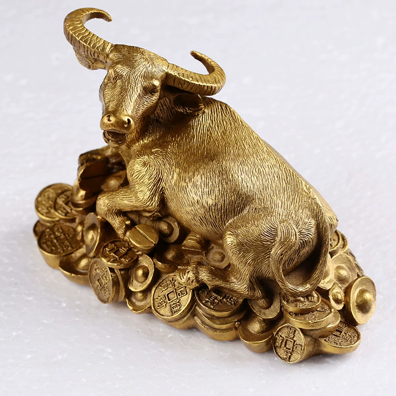 Feng Shui Fortune Messing stier Standbeeld, Sculptuur