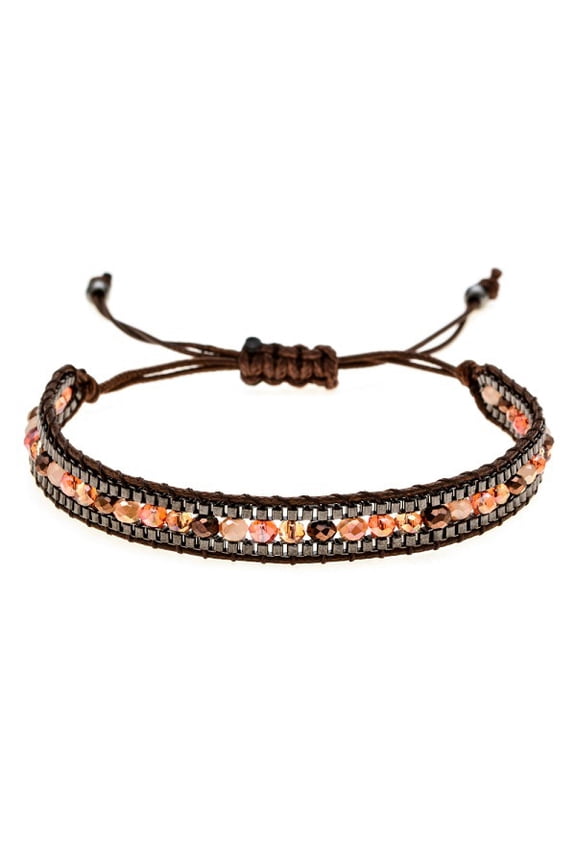 Handmade Crystal Layered Bracelet for Women, Stackable Beaded Wrap Bracelet Fashion Jewelry Gift for Daily Wear,E