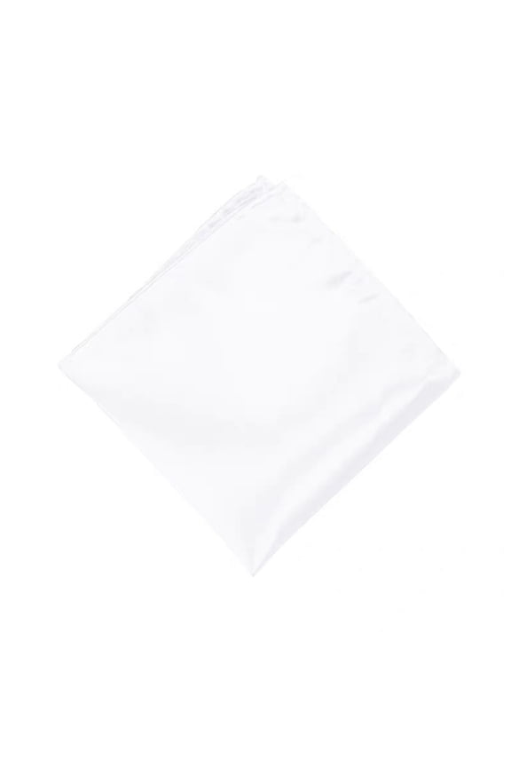 Men's Pocket Squares Handkerchiefs Solid Color for Wedding Party,White