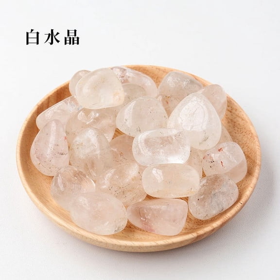 Firefly Hope Natural White Crystal Raw Stones 2-3cm, Large Polished Tumbled Rolling Stones, Fragrance Aromatherapy Diffuser Rocks for Home Decor & Ornament