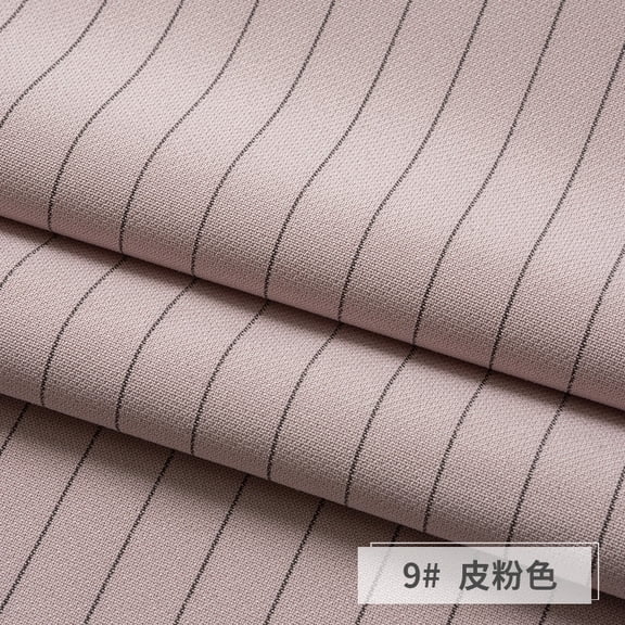 Firefly Hope Polyester Pinstripe Stretch Spandex Poplin Woven Fabric, 118.1*59in, Comfortable Elastic Fabric for Sewing & Apparel Projects, Pink