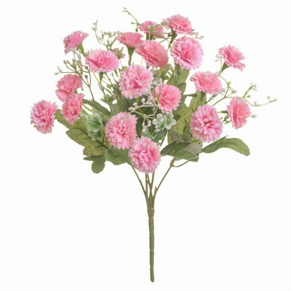 Firefly Hope Realistic Silk Carnations (4pcs) Pink Flowers for Garden & Event Arrangements