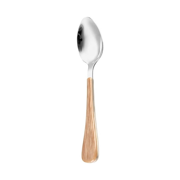 Firefly Hope Set of 4 Round Edge Dinner Spoons, Stainless Steel Tablespoons, Smooth Silverware Flatware for Home Kitchen & Restaurant Dining, A