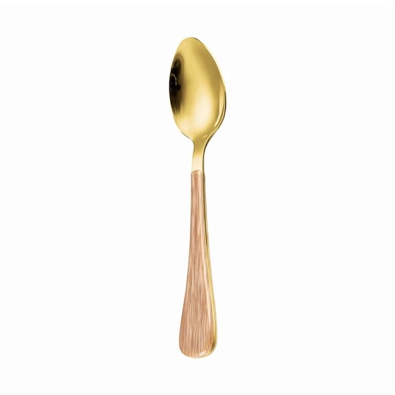 Firefly Hope Set of 4 Round Edge Dinner Spoons, Stainless Steel Tablespoons, Smooth Silverware Flatware for Home Kitchen & Restaurant Dining, B