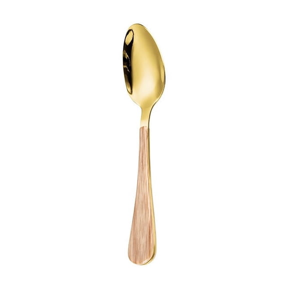 Firefly Hope Set of 4 Round Edge Tea Spoons, Stainless Steel Tablespoons, Smooth Silverware Flatware for Home Kitchen & Restaurant Dining, B