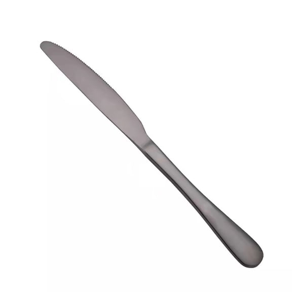 Firefly Hope Stainless Steel Dinner Knives Set of 4, Mirror Polished Sturdy Table Spreader Knives, Dishwasher Safe Kitchen Utensils, Black