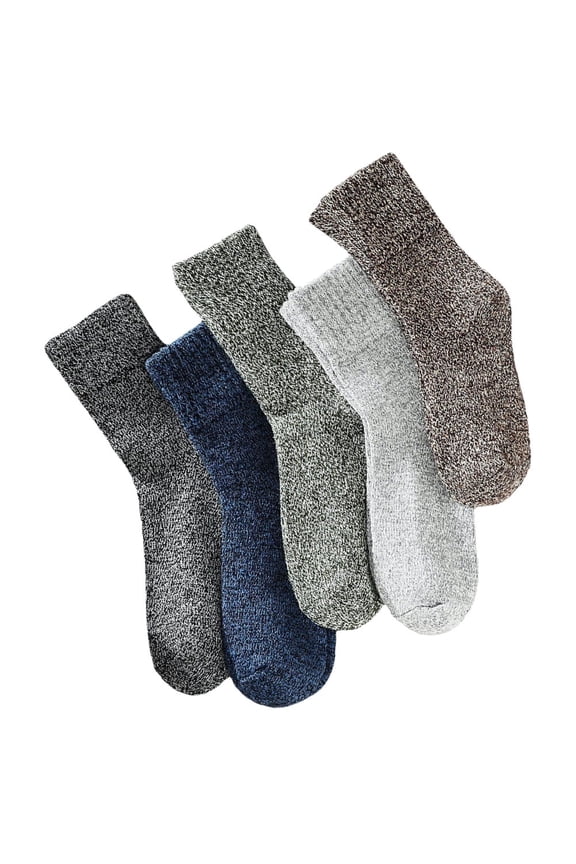 Thermal Insulated Socks - 5PCS Thick Knit, Non-Slip Design, Multipurpose Use