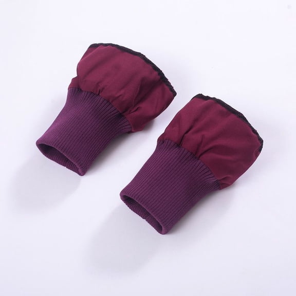 Firefly Hope Thickened Windproof Elastic Ribbed Cuff Fabric, Stretch Coarse Thread Sewing Material for DIY Handmade Garments, Down Jacket Cuff Covers & Sleeve Refurbishment, Purple