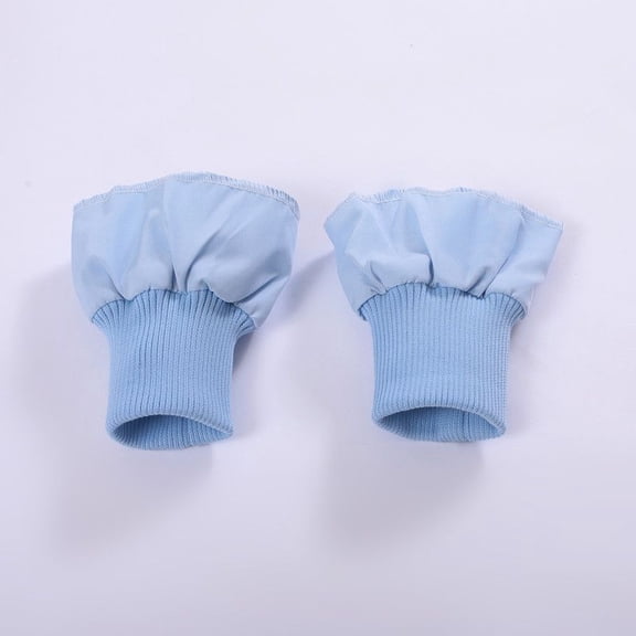 Firefly Hope Thickened Windproof Elastic Ribbed Cuff Fabric, Stretch Coarse Thread Sewing Material for DIY Handmade Garments, Down Jacket Cuff Covers & Sleeve Refurbishment, Light Blue