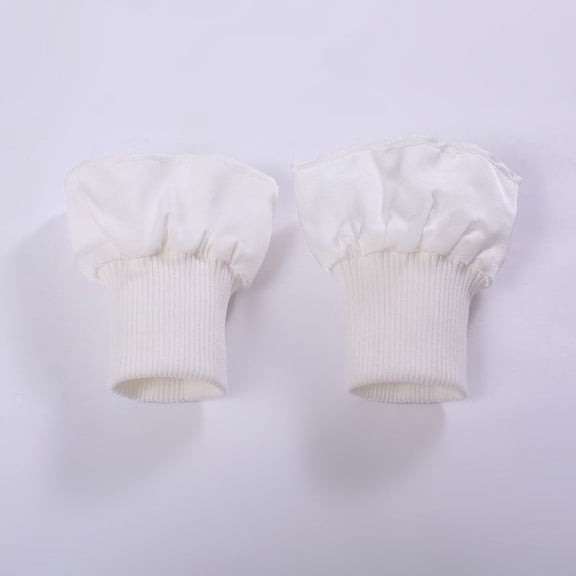 Firefly Hope Thickened Windproof Elastic Ribbed Cuff Fabric, Stretch Coarse Thread Sewing Material for DIY Handmade Garments, Down Jacket Cuff Covers & Sleeve Refurbishment, White