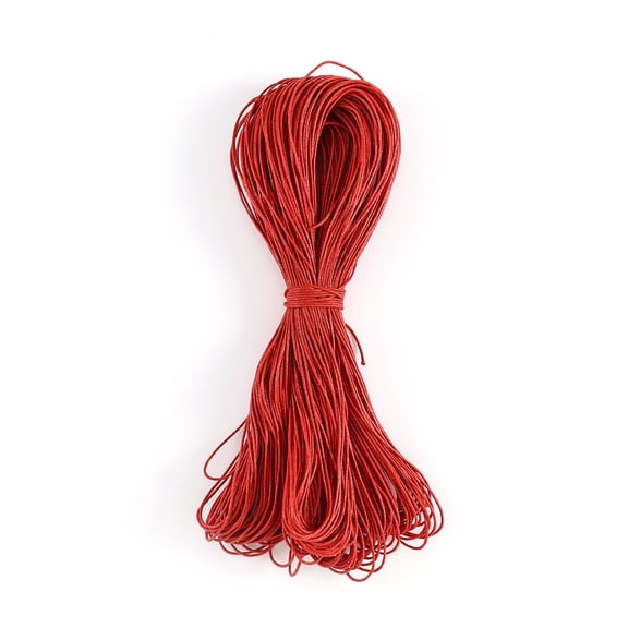 Firefly Hope Waxed Polyester Bracelet String Cord, Premium Wax Thread for DIY Jewelry, Bracelet and Necklace Making, Red