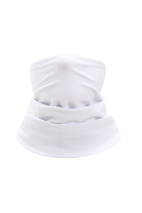 Winter Neck Gaiter Warmer for Cold Weather Skiing Cycling Outdoor Sports-Adult version-White