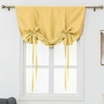 thumbnail image 1 of Firefly Hope Yellow Solid Blackout Tie-Up Shade Curtain Panel – 39W x 55L Inches, 1 Panel with Rod Pocket, Energy Efficient for Kitchen Windows, Small Dining Nooks & Breakfast Bars, 1 of 5