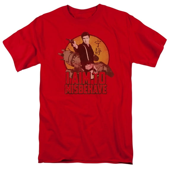 Firefly I Aim To Misbehave S/S Adult 18/1 T-Shirt Red