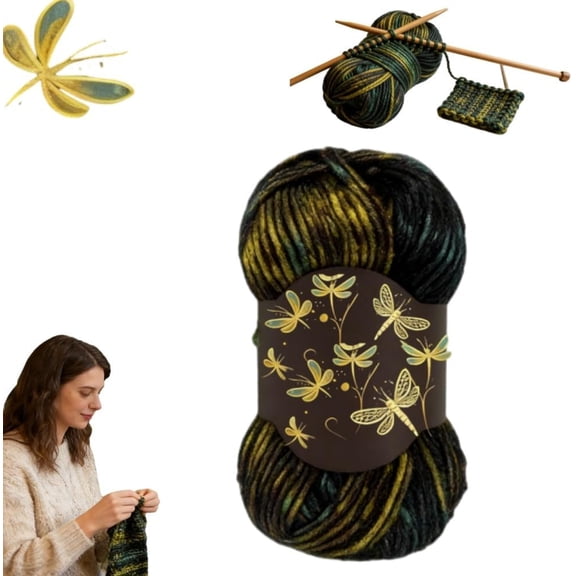 Firefly Iridescent Shimmer Yarn: A Touch of Magic in Every Stitch, Shimmer Yarn Green, Firefly Yarn for Knitting & Crocheting-Sweaters, Shawls, Hats, Crafts & More