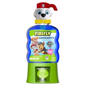 Firefly Kids Anti-Cavity Fluoride Rinse, Paw Patrol, Alcohol Free, Bubble Gum, 16 oz