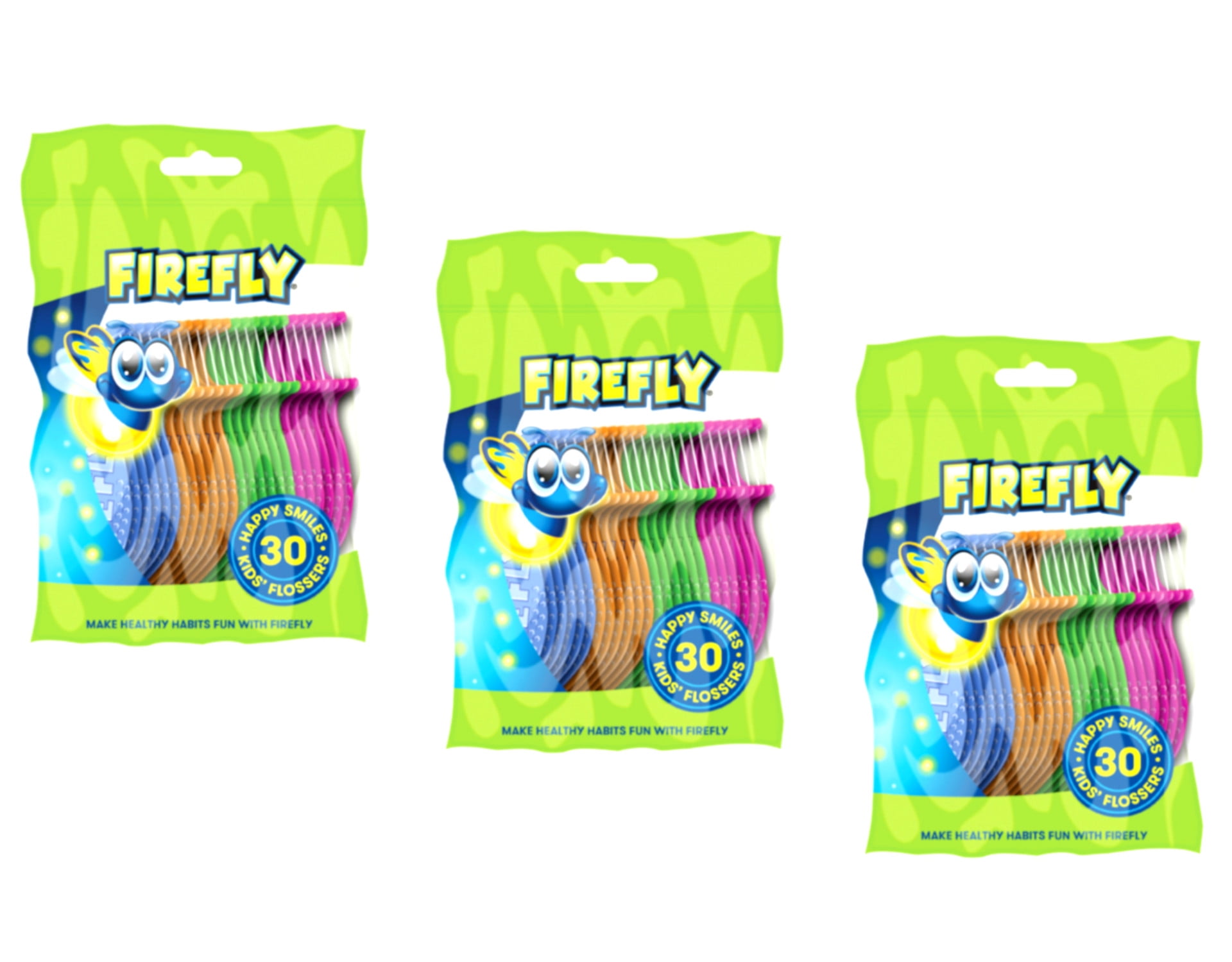 Firefly Kids' Flossers 30 ea (Pack of 3)