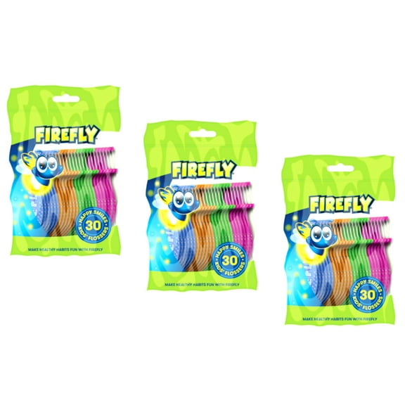Firefly Kids' Flossers 30 ea (Pack of 3)