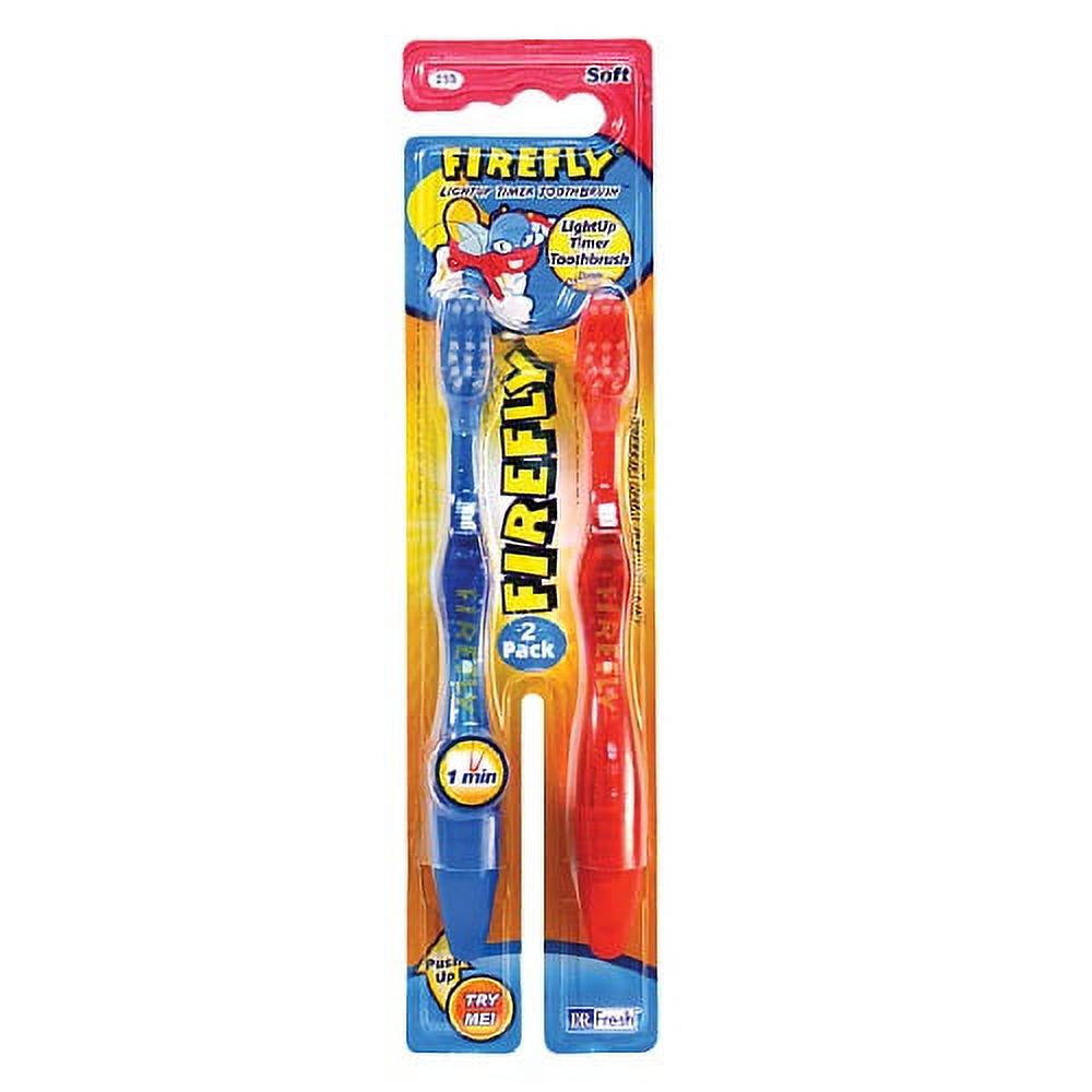 Firefly Kids Lightup Timer Toothbrush, Soft 2 Ea, 2 Pack