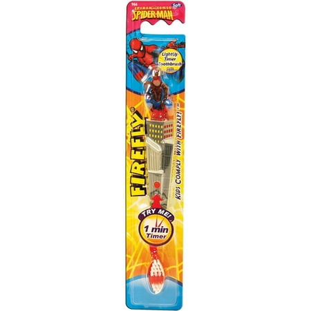 Firefly Kids! Spiderman Flashing Sculpted Toothbrush 1 ea