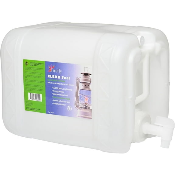 Firefly Fuel Eucalyptus Clean Fuel Lamp Oil, Smokeless & Virtually Odorless, Longer Burning, 5 Gallons