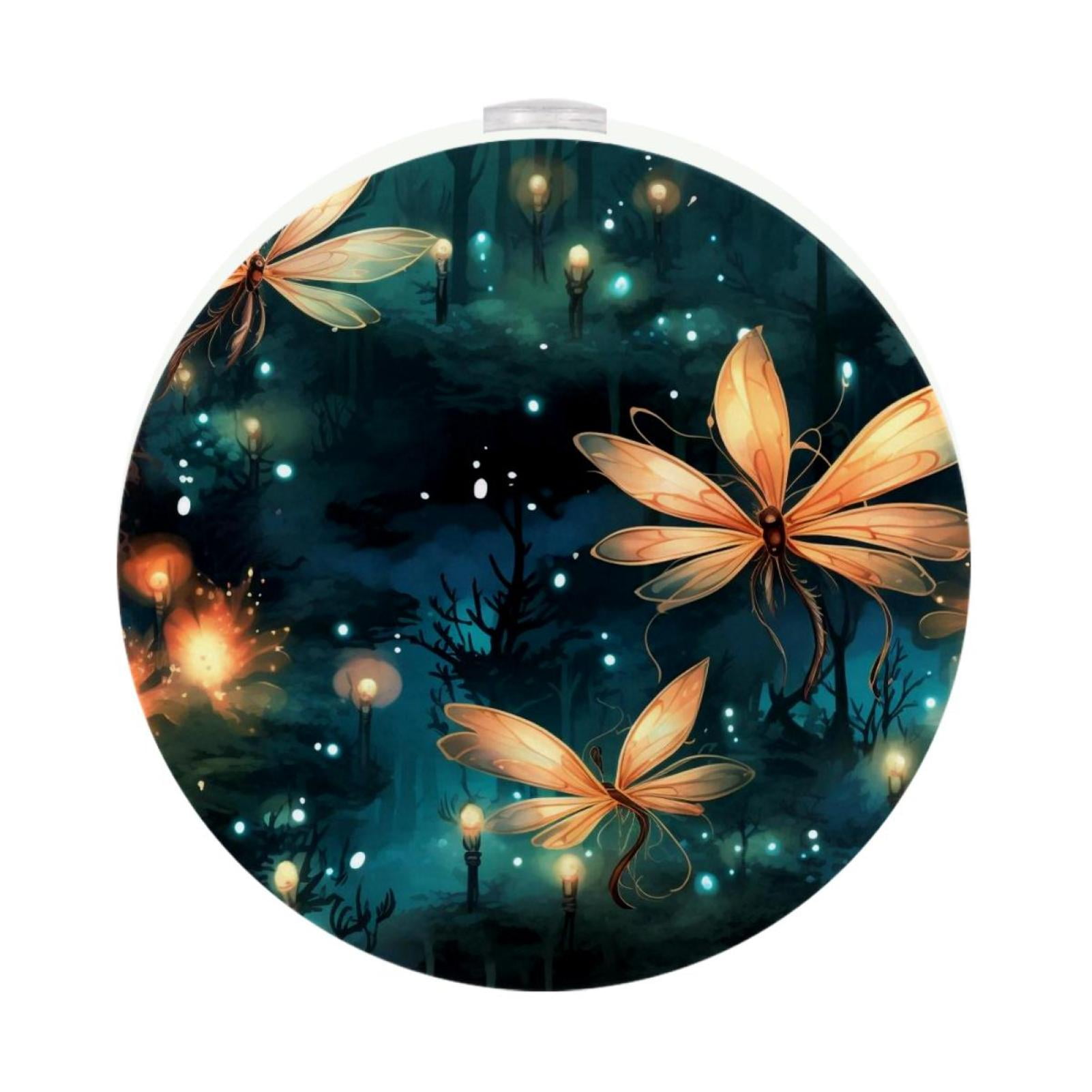 Firefly LED Round Night Light (2PCS) – Energy Efficient Plug-in Lamp ...