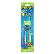فرشاة أسنان Firefly Light Up Timer للأطفال، شعيرات ناعمة ممتازة، باللونين الأزرق والأخضر، عدد 2