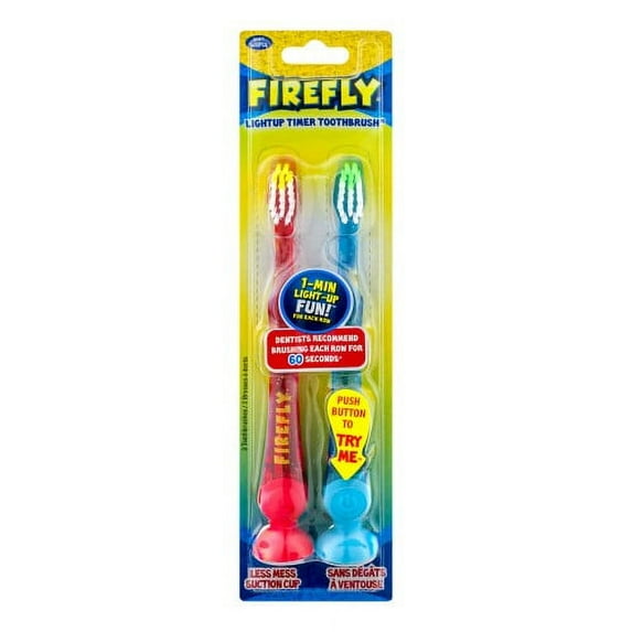 Firefly Lightup Toothbrush, 2 Ct Assorted Styles (Pack of 20)
