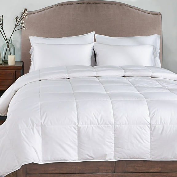 Firefly Lightweight White Goose Nano Down and Feather Comforter - King