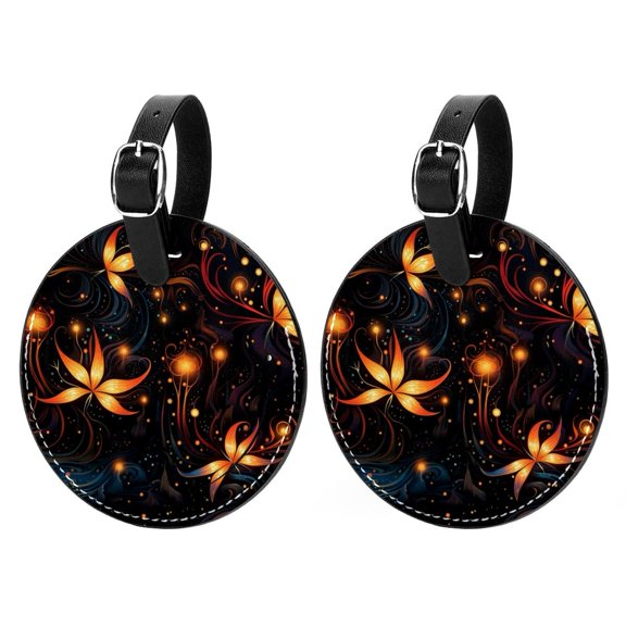 Firefly Personalized Handbag Tags, PU Leather Luggage Tag 2 Pack