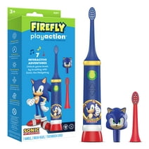 Firefly Play Action Sonic the Hedgehog Battery Powered Smart Kids Sonic Toothbrush, Soft Bristles