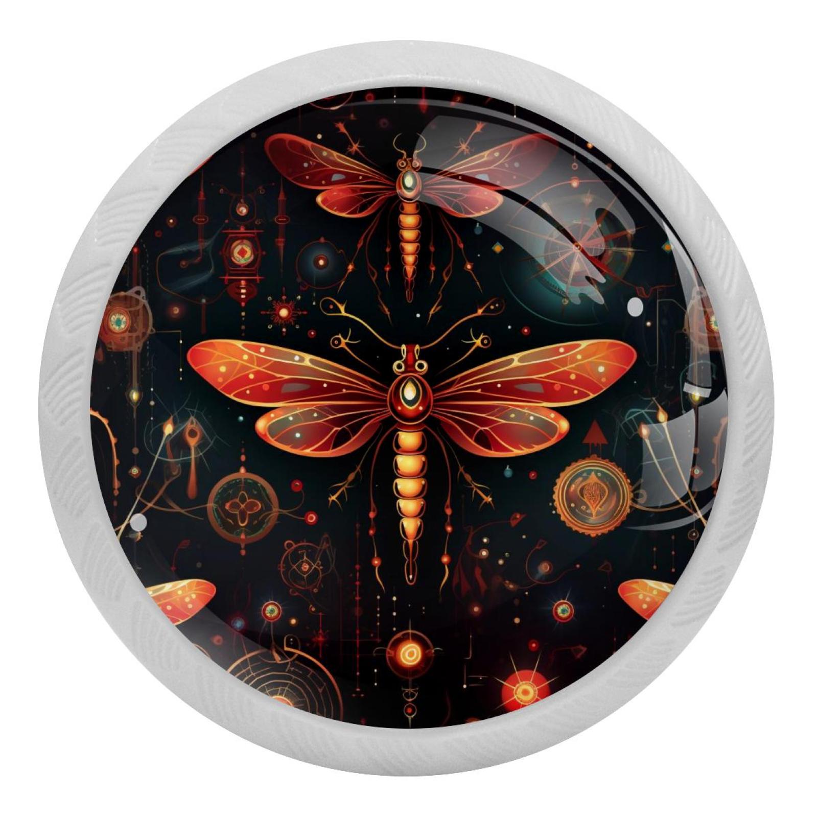 Firefly Round Glow-in-the-Dark Door Knobs 4-Pack with Screws ...