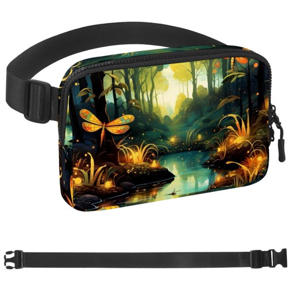 Firefly Running Belt, Workout Belt for Phone Money Key Passport Bank Card, Adjustable Women and Men Travel Waist Pack, Pouch for Runners