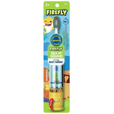 Firefly Sea N' Sound, Baby Shark Toothbrush, Premium Soft Bristles, Ages 3 , 1 Count, Kids