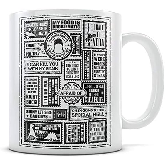 Firefly Serenity Mug Browncoat - Firefly Quotes Mug - Ceramic White Coffee Mug (15oz)