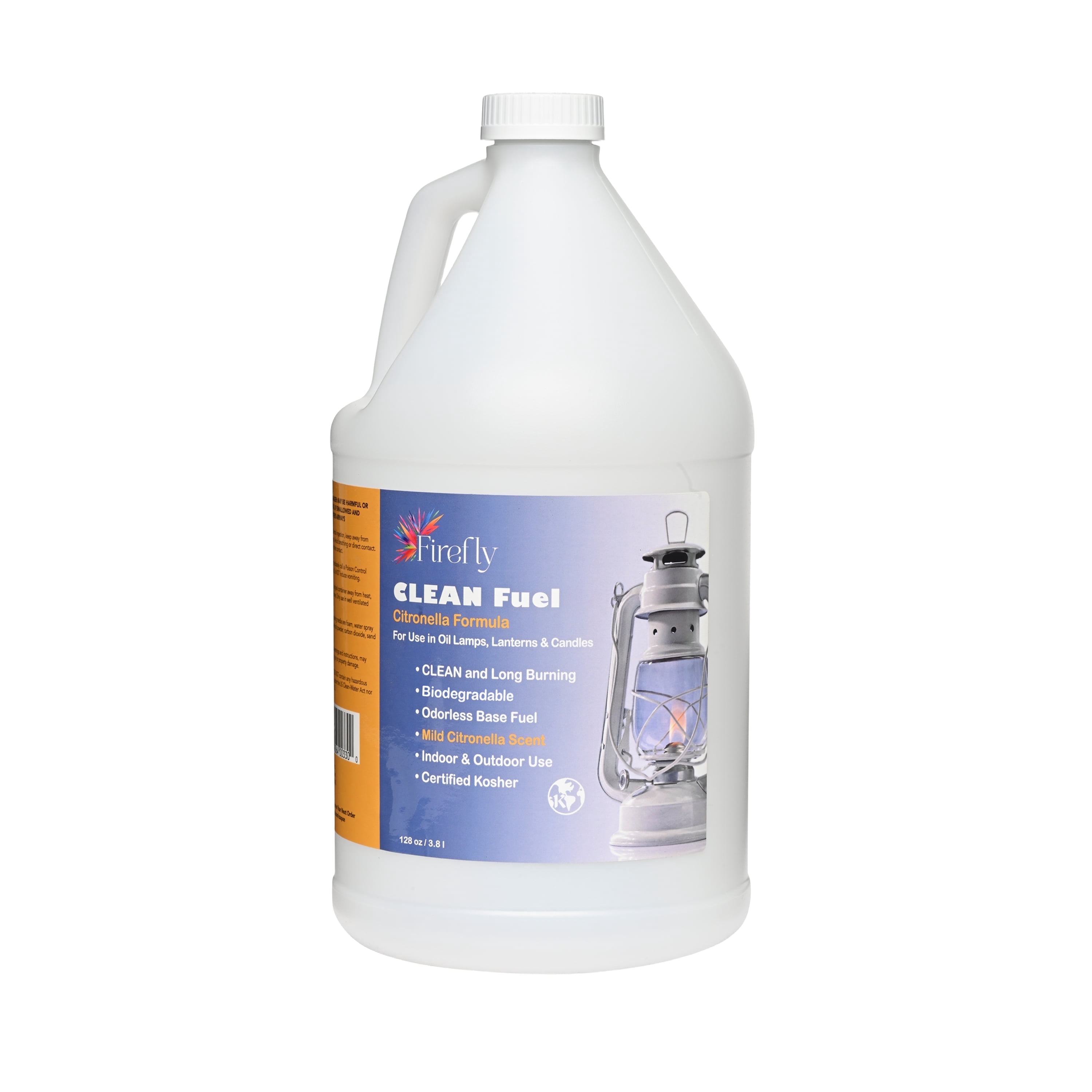 Firefly Fuel Smokeless Odorless Eco-Friendly Clear Clean with Citronella Lamp Oil, 1 Gal