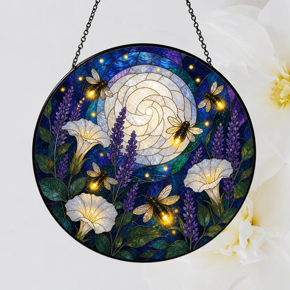 Firefly Stained Glass Suncatcher Window Hanging Acrylic Gift for Mom or Dad