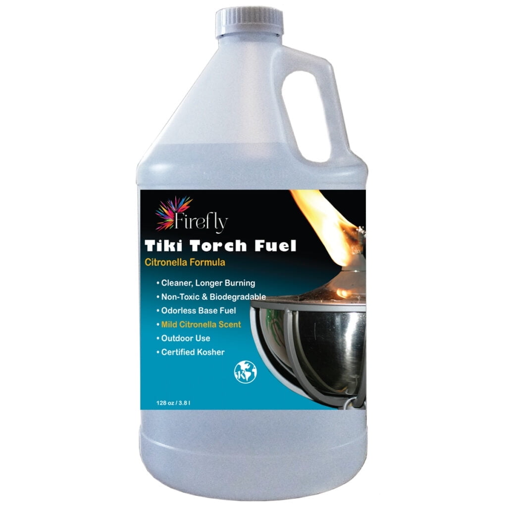 Firefly Non-Toxic Citronella Tiki Torch Fuel - 1 Gallon, Smokeless & Odorless, Long-Lasting For Outdoor Torches & Lamps
