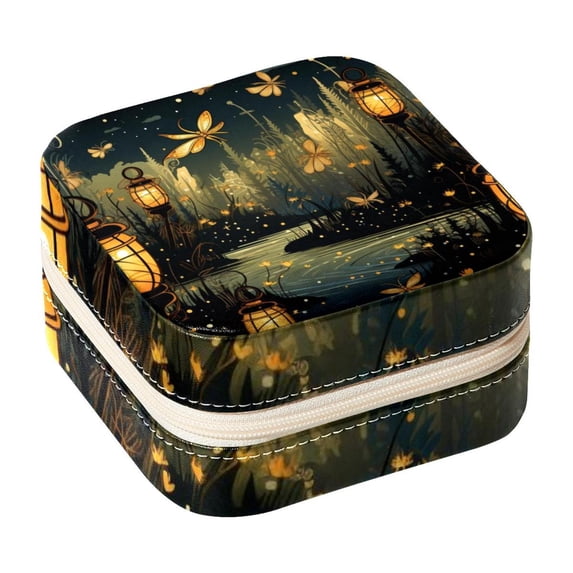 Firefly Travel Portable Jewelry Organizer Box with Earring Holder, Bracelet Holder, and Necklace Organizer for Girls and Women